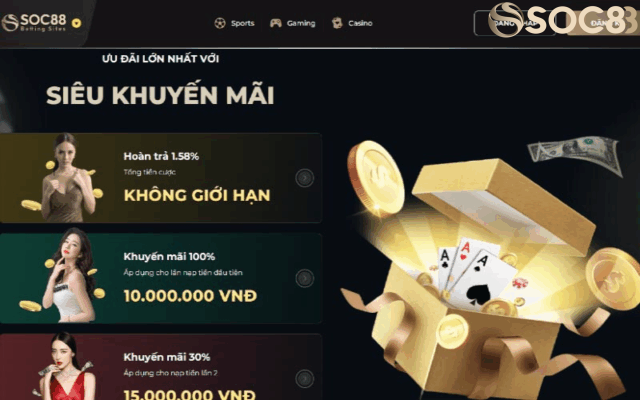 Soc88 Ưu Đãi Đột Phá Cho Thành Viên Mới Và Cũ